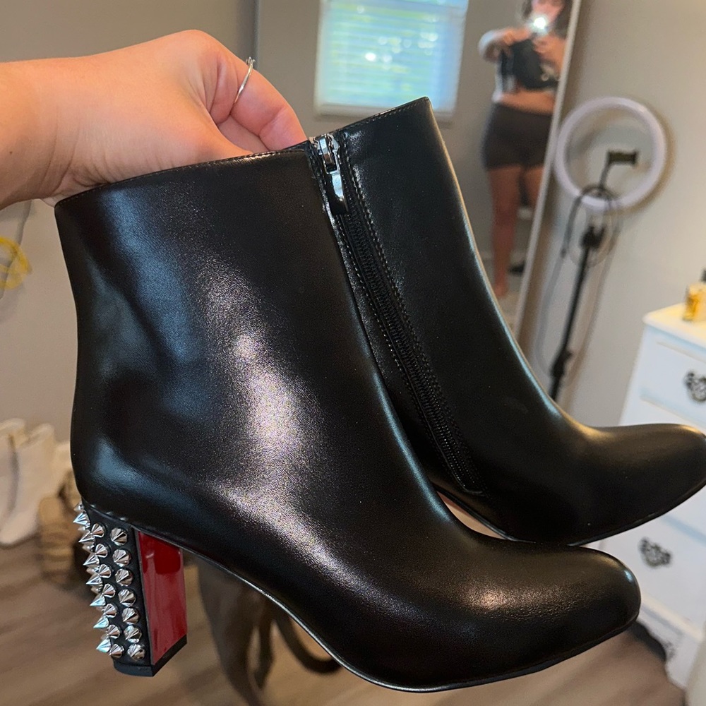 Never worn Red Bottom Healed Boots